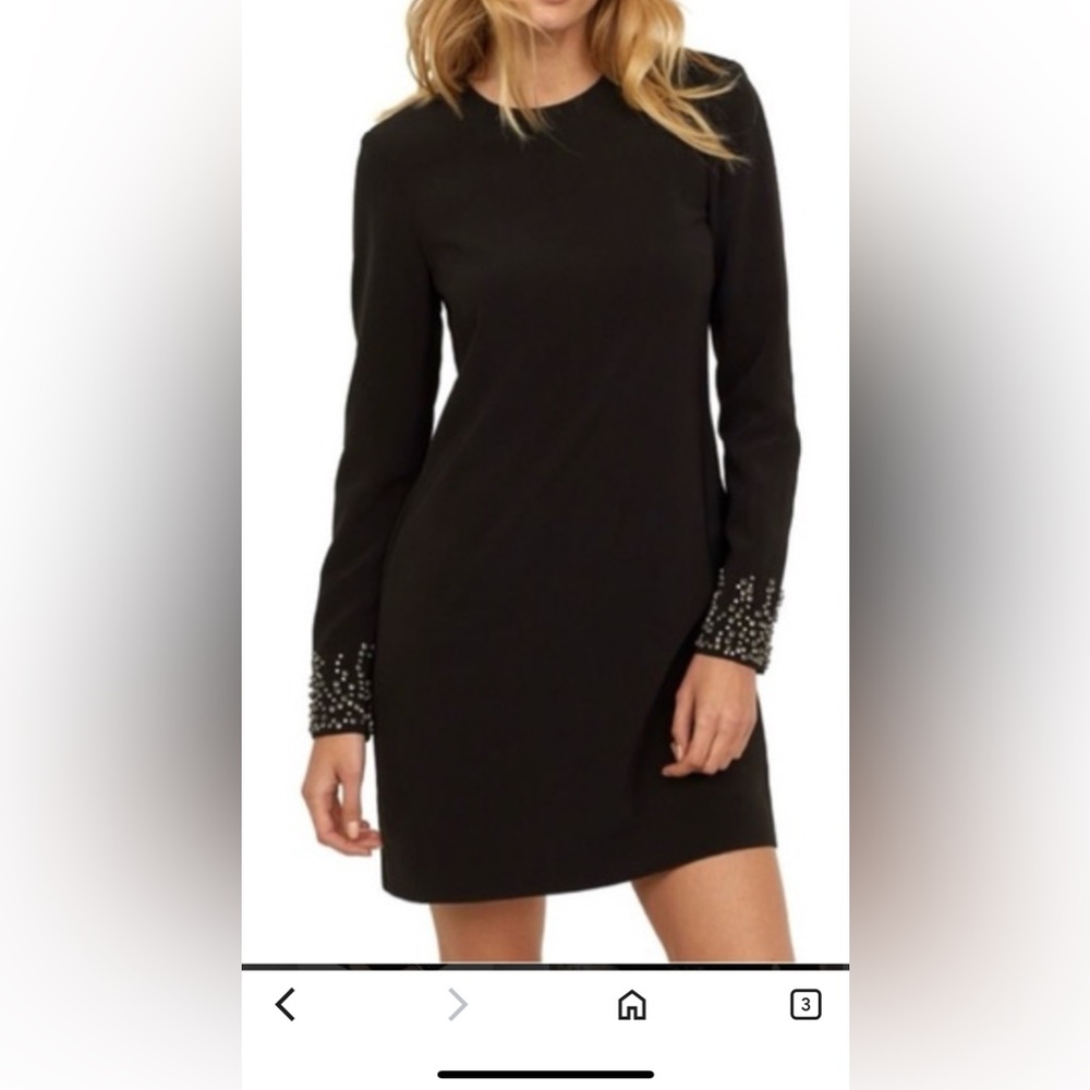 H&M Black Embellished Sheath Dress